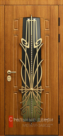 Стальная дверь Дверь с ковкой №9 с отделкой МДФ ПВХ